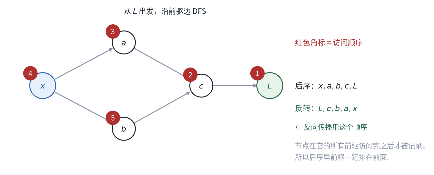 DFS 后序与逆拓扑序